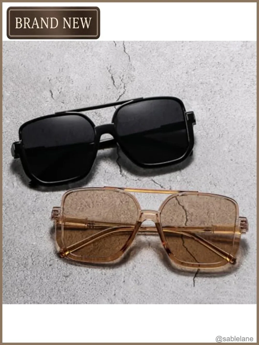 Retro Oversized Aviator Sunglasses for Women Men UV400 Protection 4 Pack